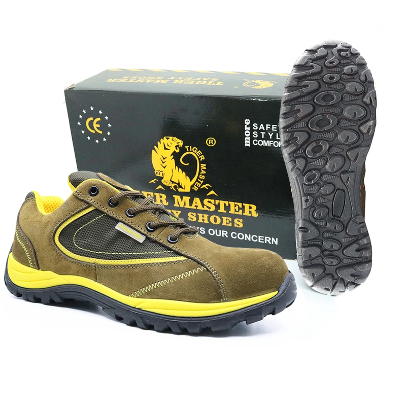 China BTA020 S1P SRC PU injection anti slip esd safety leather shoes manufacturer