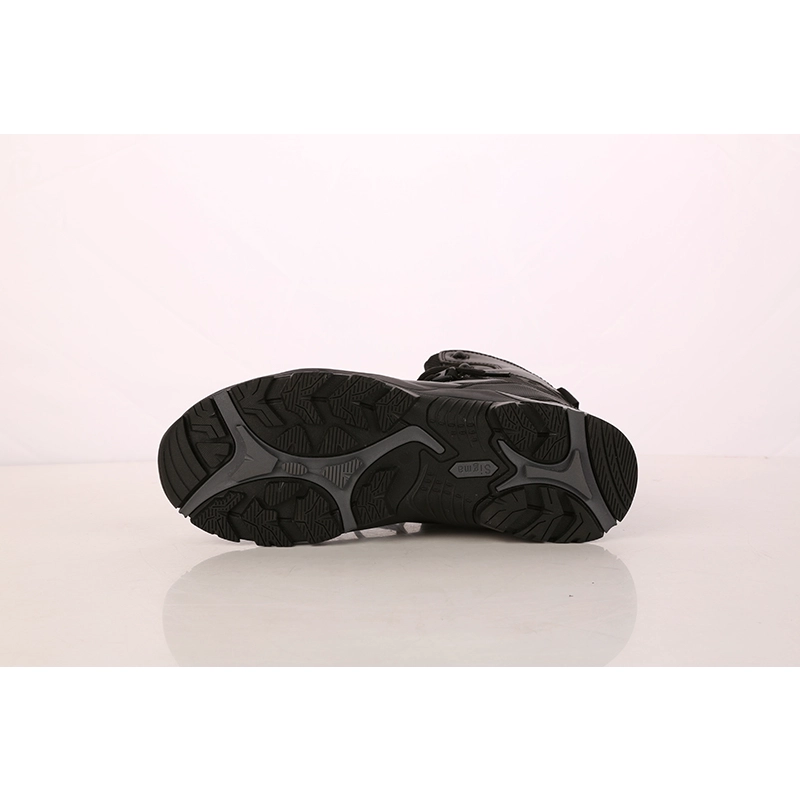 China Black genuine leather military boots army shoes manufacturer