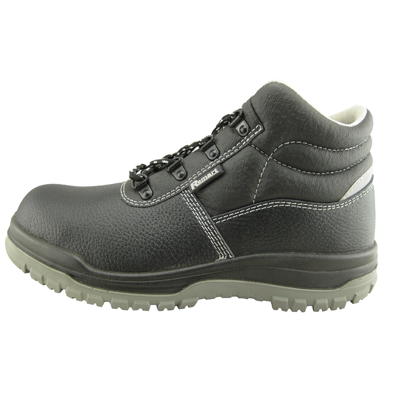 China Buffalo embossed leather PU injection safety shoes for USA manufacturer