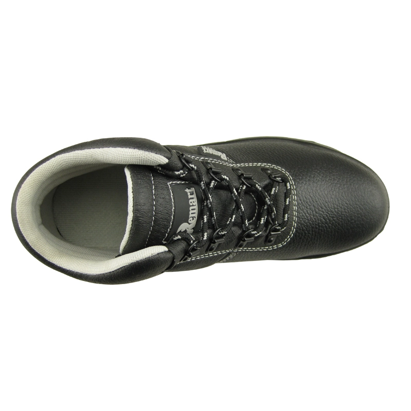 China Buffalo embossed leather PU injection safety shoes for USA manufacturer
