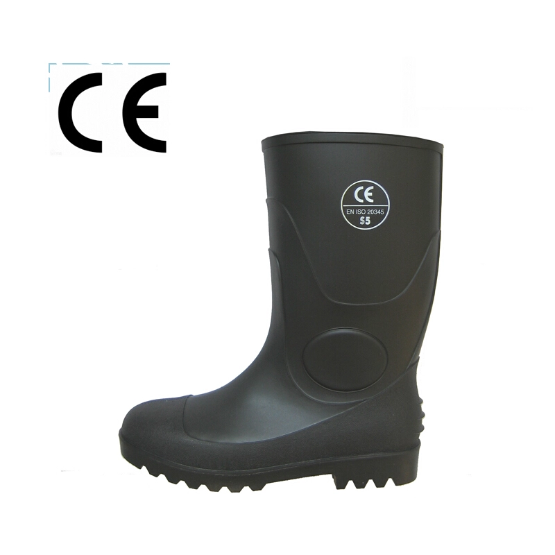 China CE EN ISO 20345 S5 standard PVC rain boots manufacturer