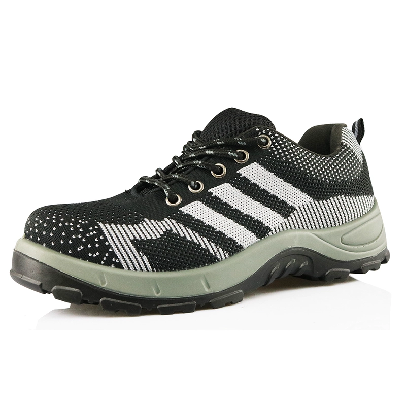 China DTA006 three D flying weaving pu sole sport type safety shoes Hersteller