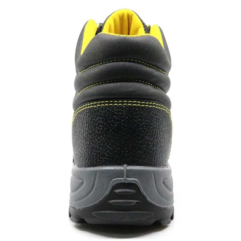 China DTA036 black leather russia industrial safety shoes steel toe cap manufacturer