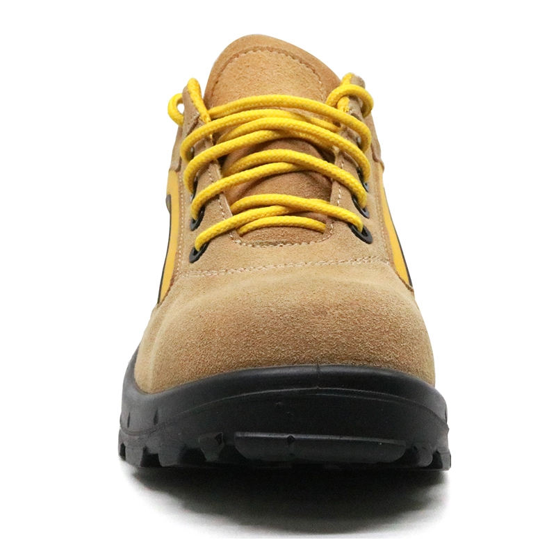 China DTA038 Yellow suede leather steel toe puncture proof sport safety shoes manufacturer