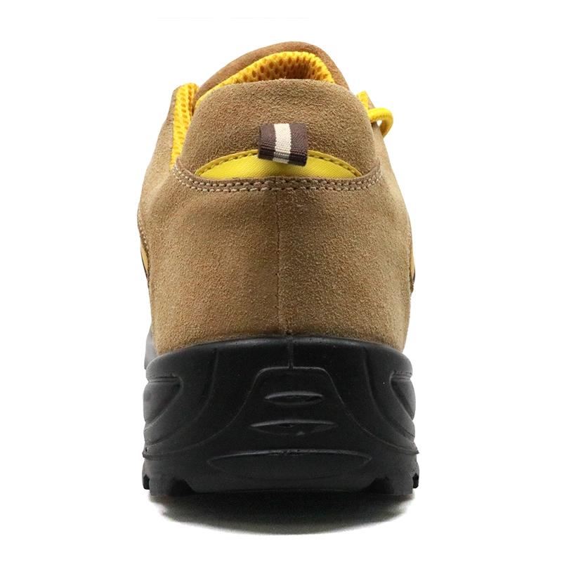 China DTA038 Yellow suede leather steel toe puncture proof sport safety shoes manufacturer