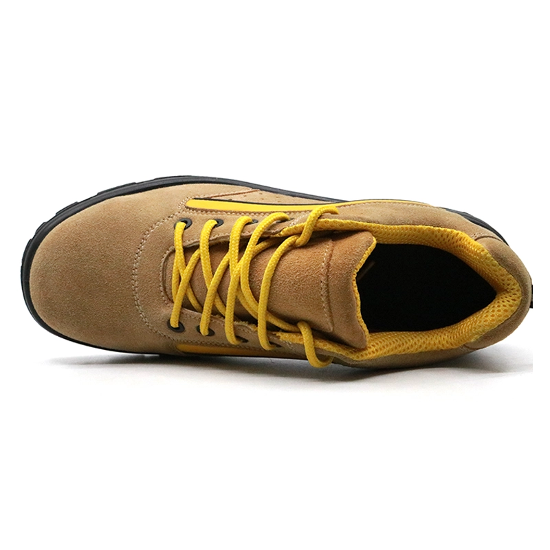 China DTA038 Yellow suede leather steel toe puncture proof sport safety shoes manufacturer