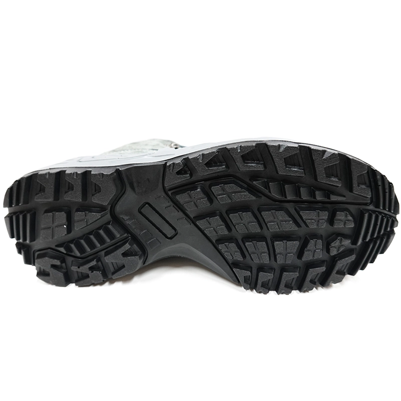 China ENS032G new slip resistant grey suede leather steel toe cap safety boots manufacturer