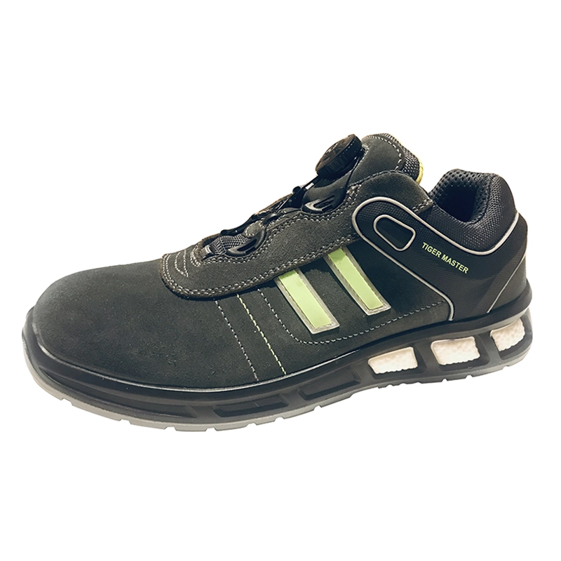 China ETPU02 anti static composite toe kevlar midsole suede leather safety shoe manufacturer