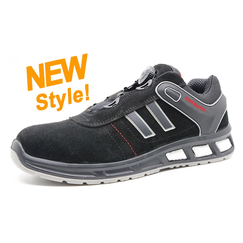 China ETPU12 Suede leather fast loosen lace light australia safety shoes manufacturer