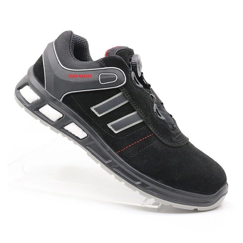 China ETPU12 Suede leather fast loosen lace light australia safety shoes manufacturer