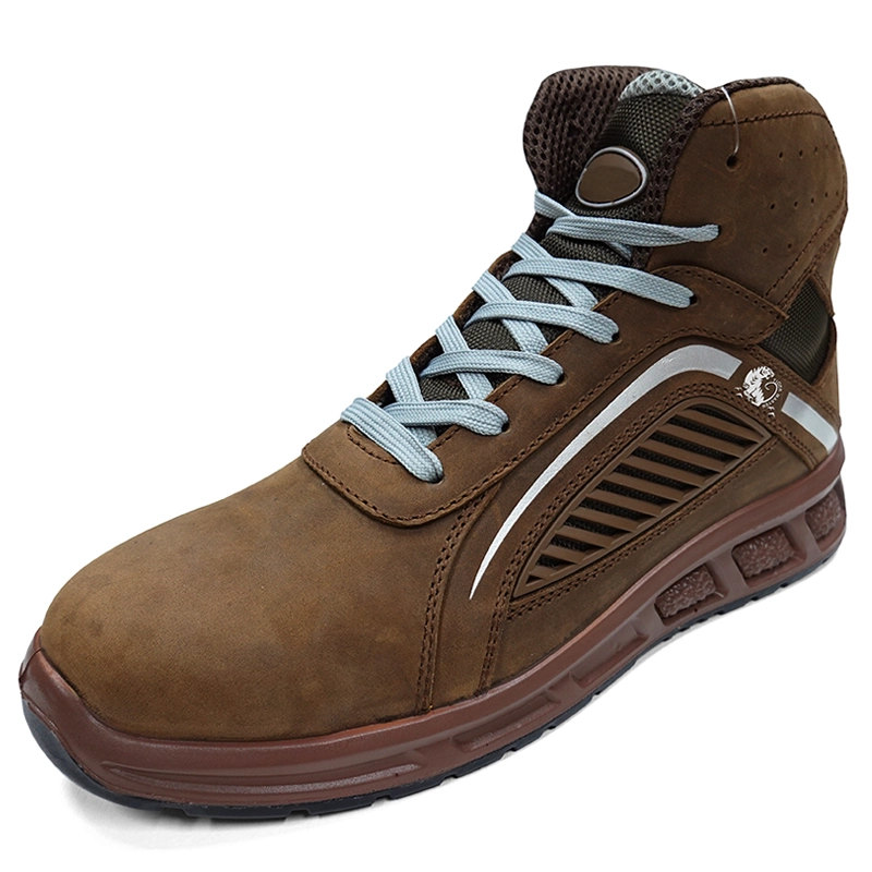 China ETPU38 Anti slip composite toe puncture resistant genuine leather safety boots men manufacturer