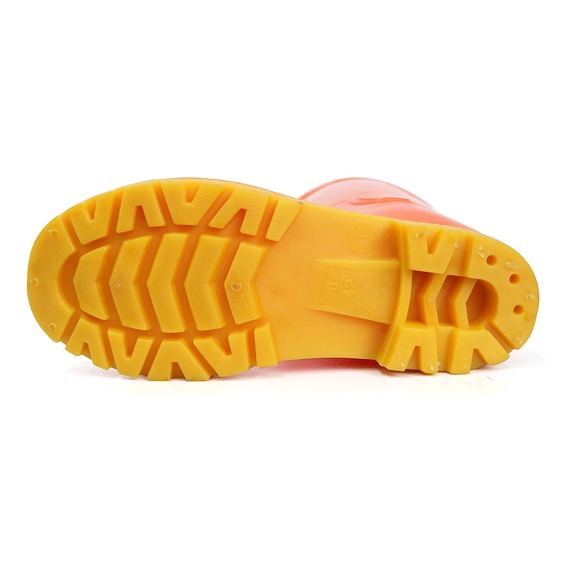 China F30RY red lightweight oil resistant pvc safety rain gumboots manufacturer