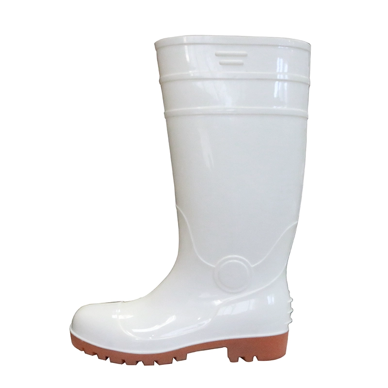 China F30WN white food industry steel toe cap pvc glitter rain gumboots for work manufacturer