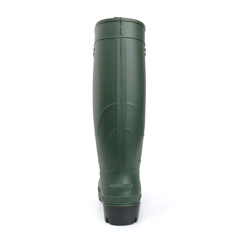 China GB20 Green Long Lightweight Pvc Safety Rain Gumboots for Work manufacturer
