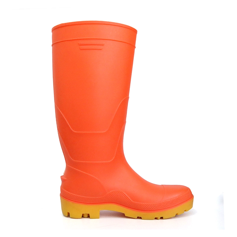 China F35OY vermelho impermeável química resistente aço toe segurança trabalho botas pvc fabricante
