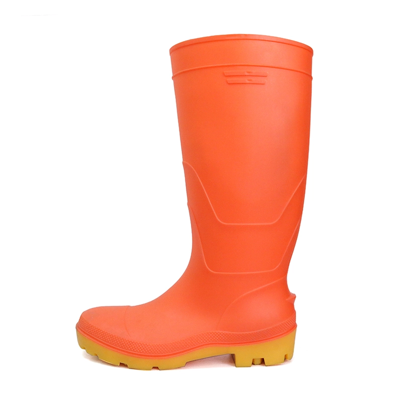 China F35OY vermelho impermeável química resistente aço toe segurança trabalho botas pvc fabricante