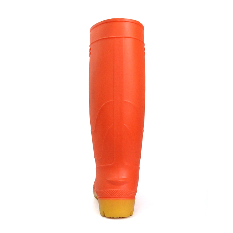 China F35OY vermelho impermeável química resistente aço toe segurança trabalho botas pvc fabricante