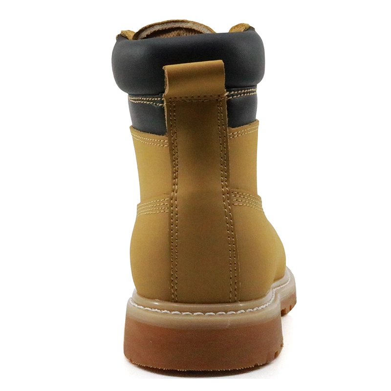 China GY011 Yellow split nubuck leather rubber sole goodyear work shoes manufacturer
