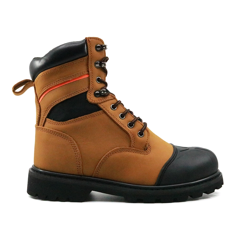 Chine GY015 Bottes de sécurité cousues Goodyear en cuir nubuck résistant à l'huile fabricant