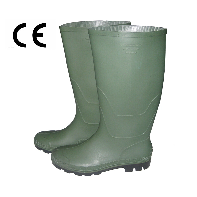 China Green color farming PVC rain boot manufacturer
