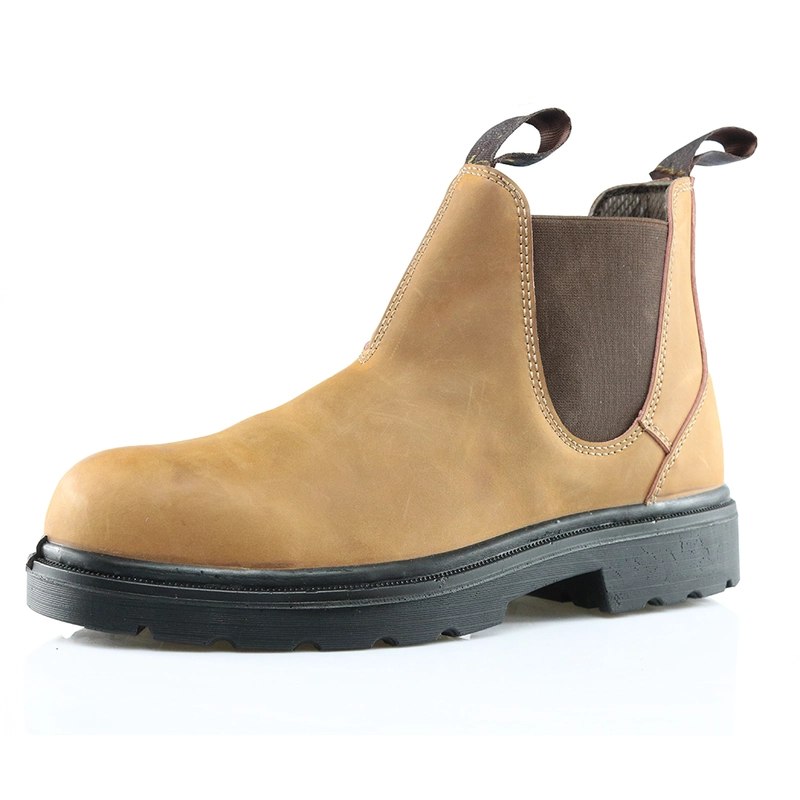 China HA1009 nubuck leather fashionable work boots with elastic gore manufacturer