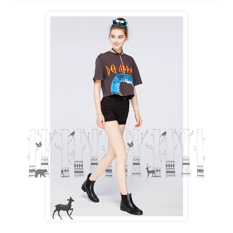 porcelana HNX-1 estilo Chelsea botas de lluvia de tobillo de moda para las mujeres fabricante