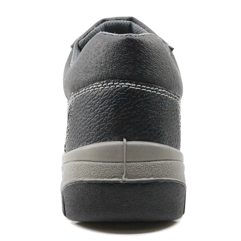 China HS1050 Black leather non slip steel toe safety shoes Bangladesh manufacturer