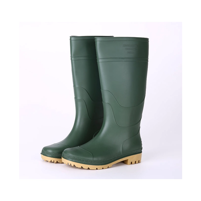 China GB01 CE Verified Waterproof Green Color Farming Pvc Rain Boots manufacturer