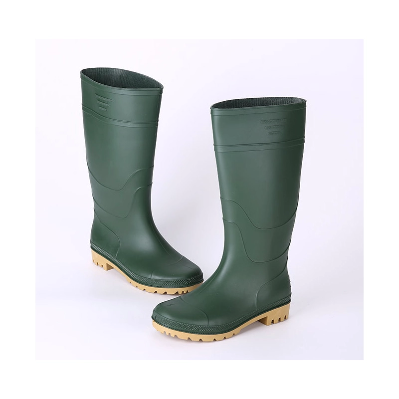 China GB01 CE Verified Waterproof Green Color Farming Pvc Rain Boots manufacturer