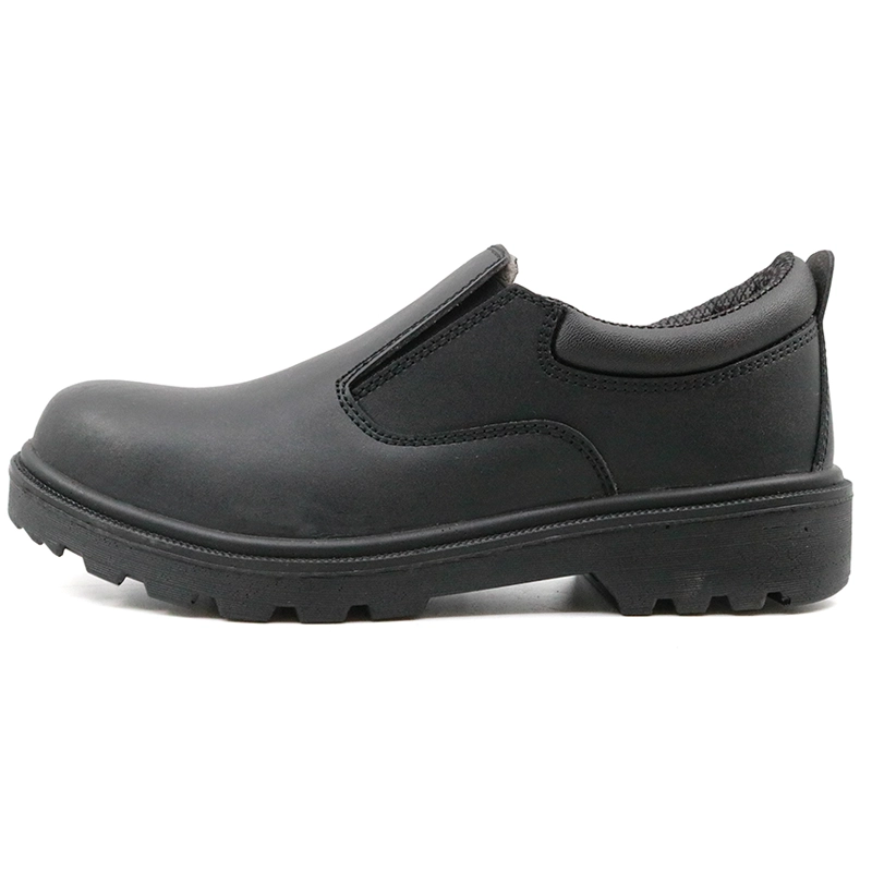 China M012 Slip resistant steel toe cap executive safety shoes without lace manufacturer