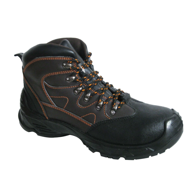 China New mould PU sole genuine leather work shoes manufacturer