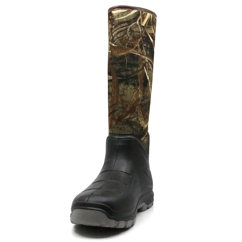China PUB02 Anti slip water proof chemical resistant composite toe PU safety rain boots manufacturer