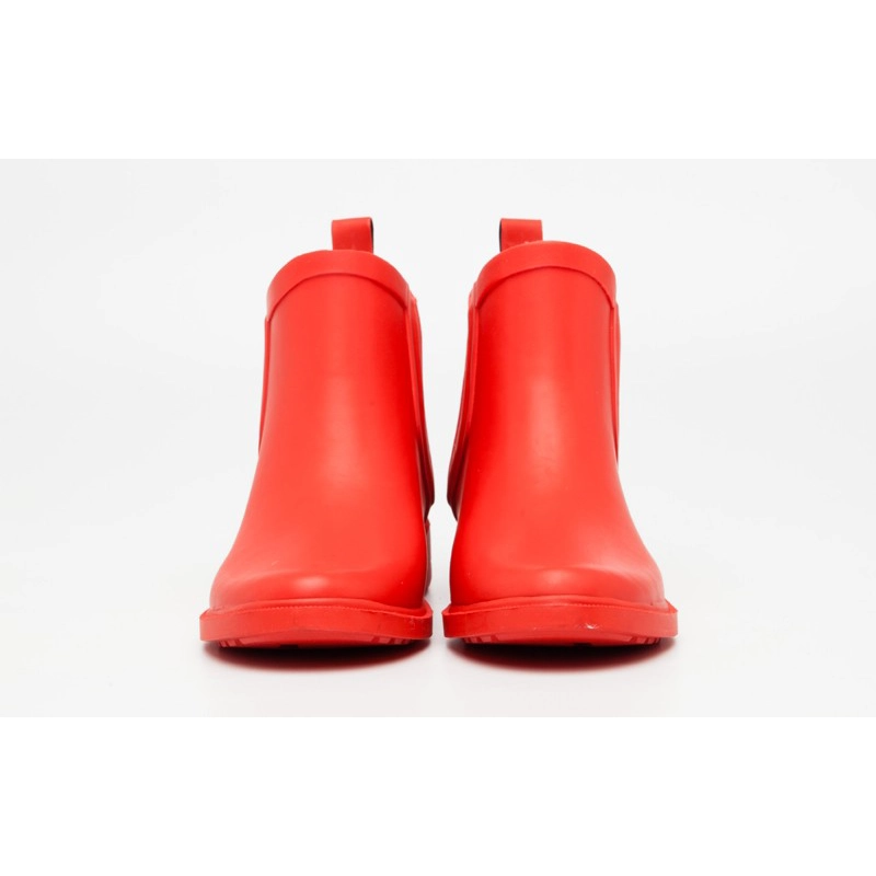 China RB-003 ankle fashion red rubber rain boots manufacturer