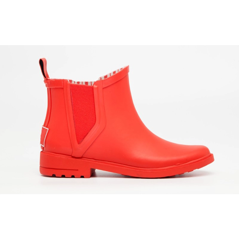 China RB-003 ankle fashion red rubber rain boots manufacturer