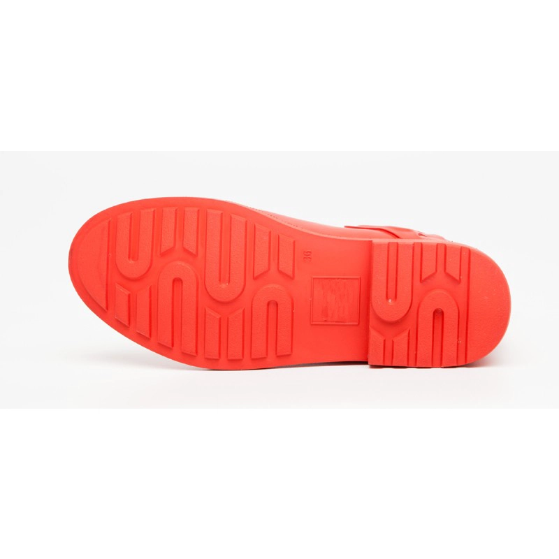China RB-003 ankle fashion red rubber rain boots manufacturer