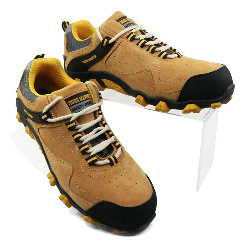 China RB1093 suede leather rubber sole CE steel toe cap stylish sport safety shoes manufacturer