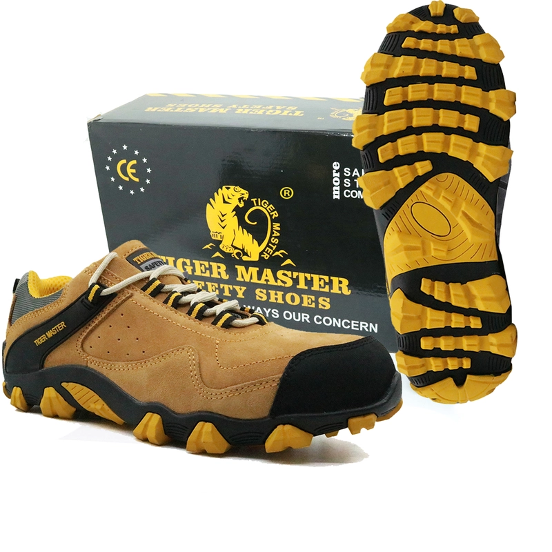 China RB1093 suede leather rubber sole CE steel toe cap stylish sport safety shoes manufacturer