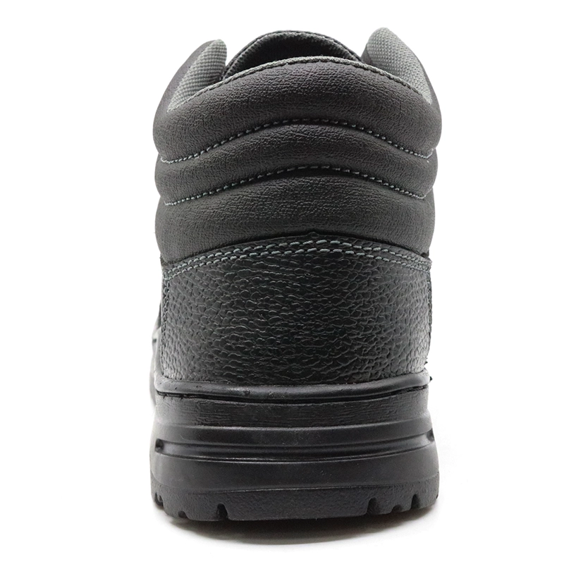 China RB1200 sapatos de segurança de couro preto barato sapatos biqueira de aço fabricante
