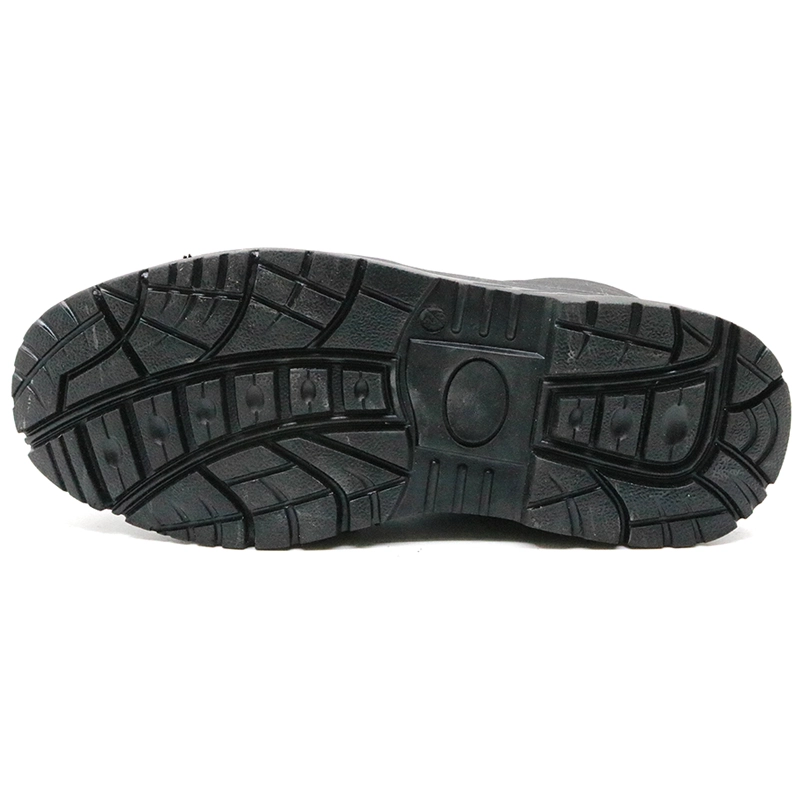 China RB1200 sapatos de segurança de couro preto barato sapatos biqueira de aço fabricante