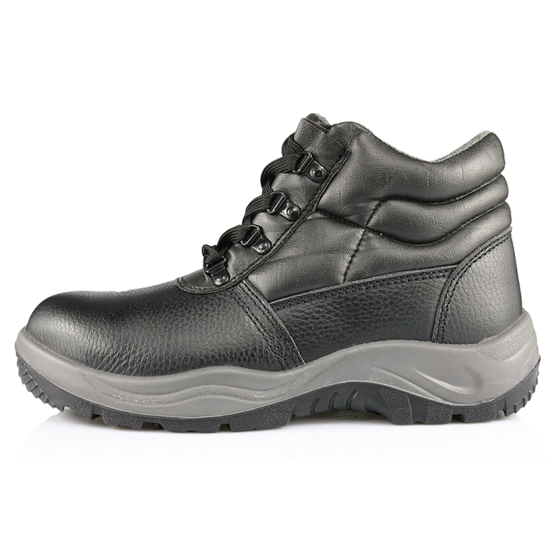 中国 SD102 top layer leather pu injection black steel toe safety shoes 制造商