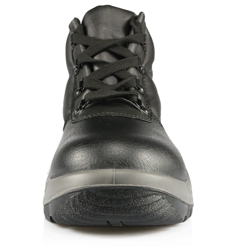 中国 SD102 top layer leather pu injection black steel toe safety shoes 制造商