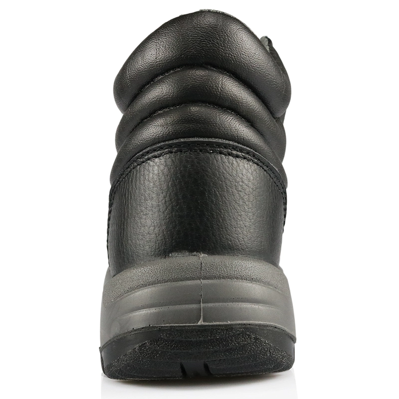 中国 SD102 top layer leather pu injection black steel toe safety shoes 制造商