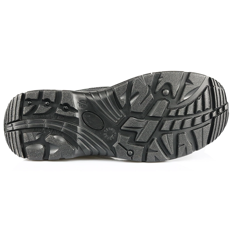 中国 SD102 top layer leather pu injection black steel toe safety shoes 制造商