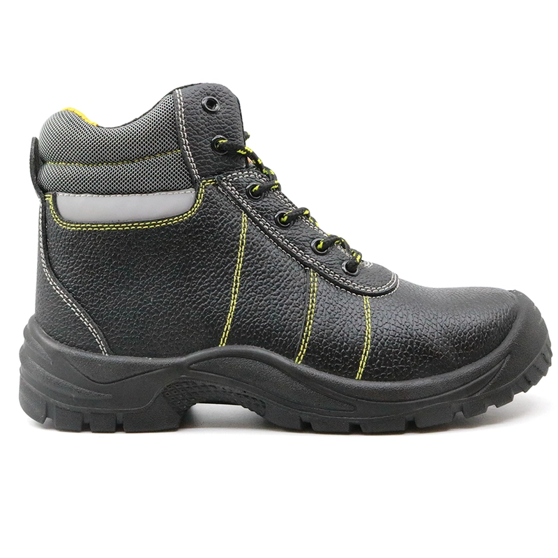 China SD3050 slip resistant black leather steel toe safety shoes for construction manufacturer