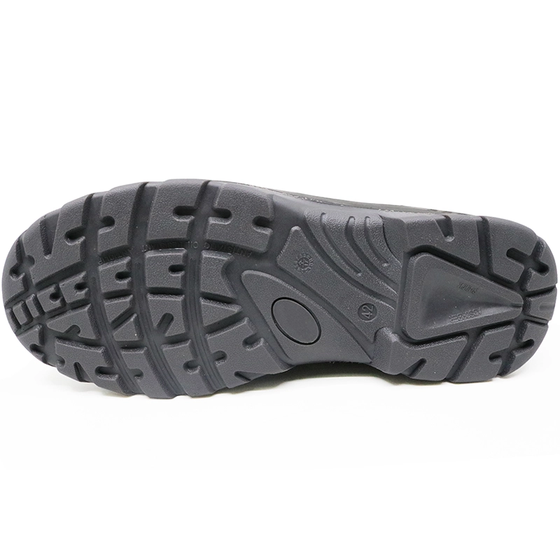 China SJ0180 PU rubber sole genuine leather steel toe cap anti static safety boot manufacturer