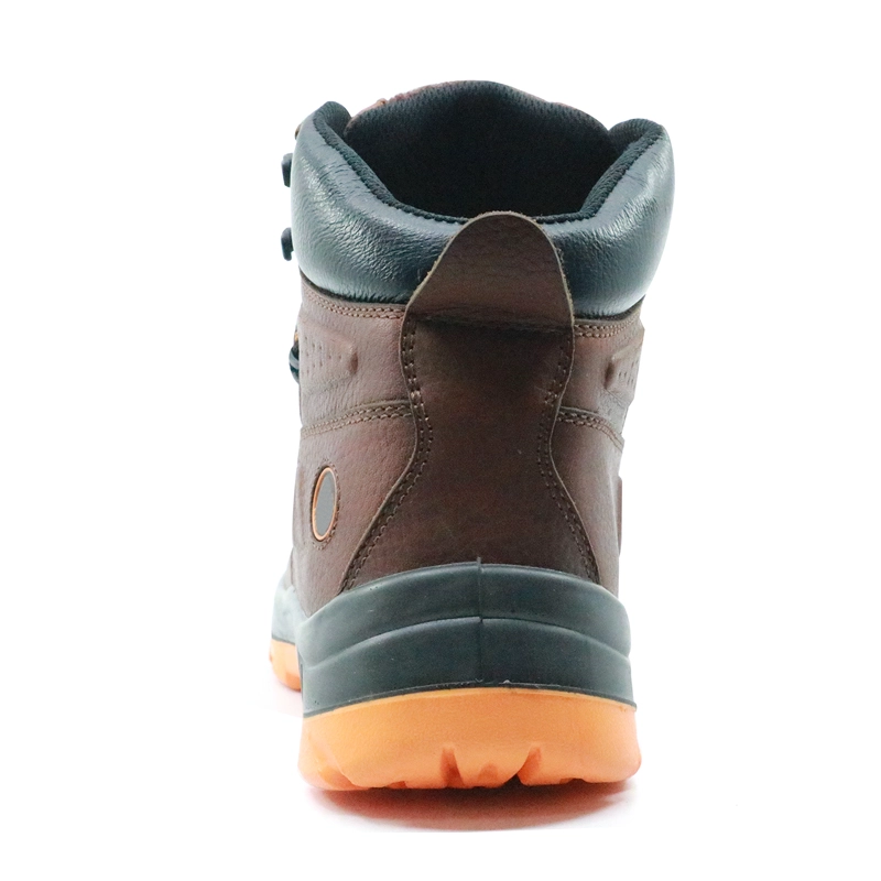 China SJ0195 brown leather safety jogger sole industrial safety boots steel toe manufacturer