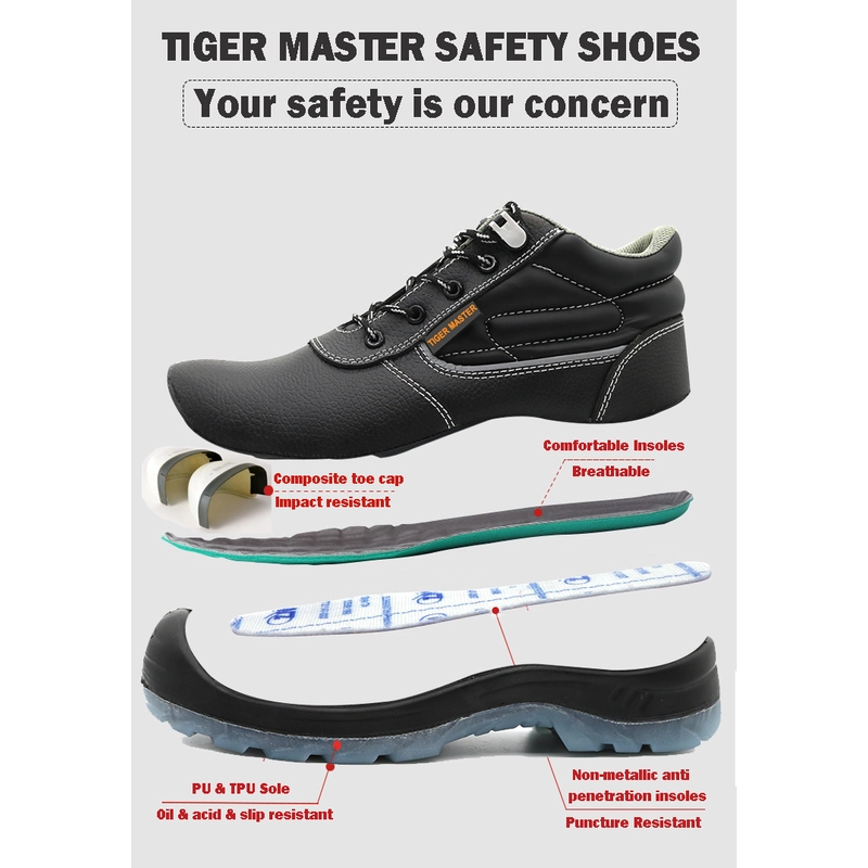 China SJ0224 Safety jogger TPU sole composite toe anti puncture oil field safety shoes CE manufacturer