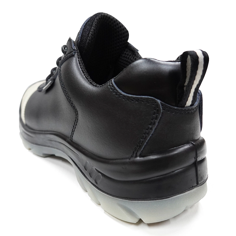 China SJ0250L CE self-luminous steel toe prevent puncture leather work shoes for men manufacturer
