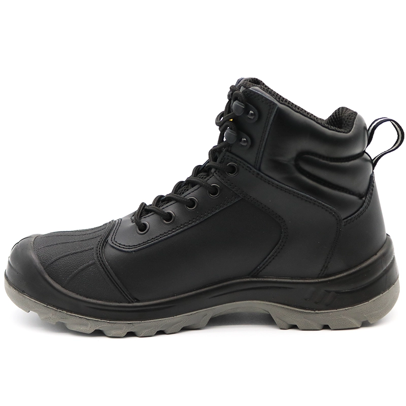 China SJ0251 Tiger master brand CE black leather puncture proof safety boots steel toe manufacturer