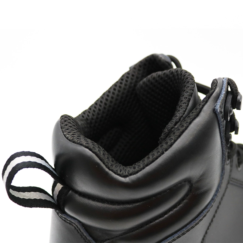 China SJ0251 Tiger master brand CE black leather puncture proof safety boots steel toe manufacturer